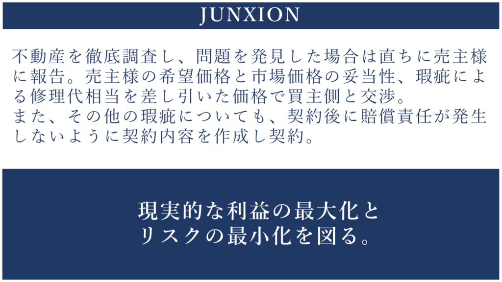 調査 リスク対策 横浜 不動産 売却 仲介 買取 junxion ジャンクション